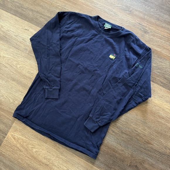 VTG Masters 1998 Long Sleeve Navy Crewneck Long Sleeve T Shirt Sz M USA - Picture 1 of 9
